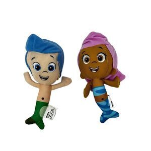 Bubble Guppies Gil and Molly - Lot of 2 Plush Dolls 8"